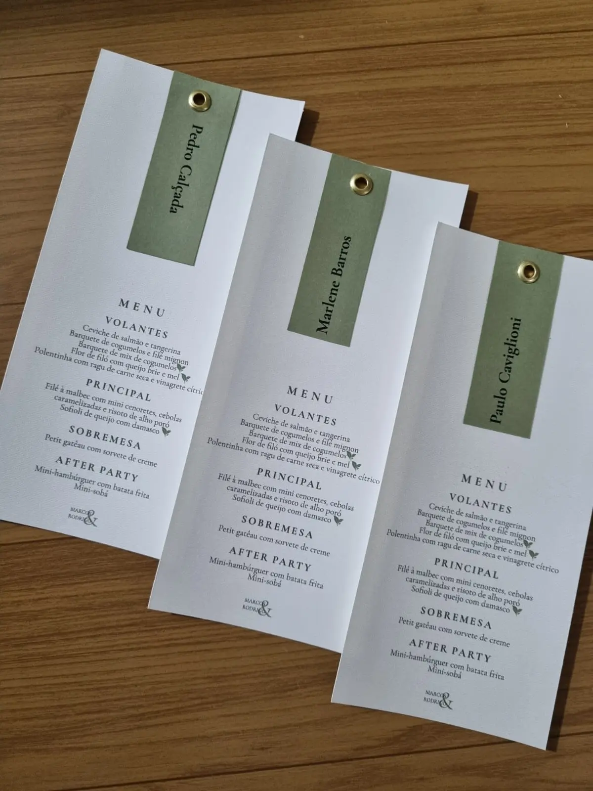 Papelaria personalizada verde