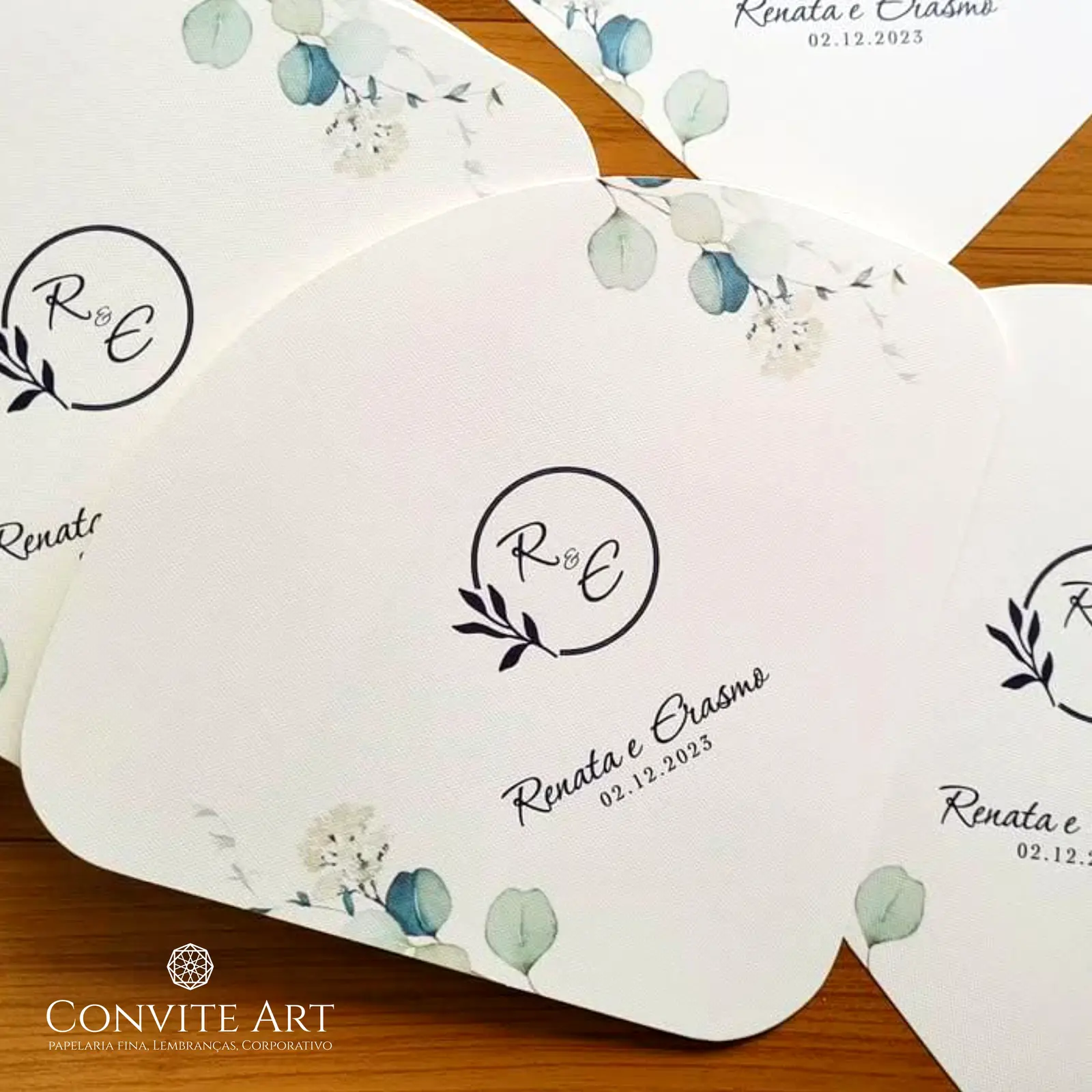 Leque personalizado para casamento